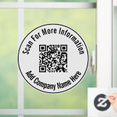 Autocollant Pour Fenêtre Analyser le code QR Ajouter un nom d'entreprise ic (Maison)