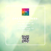 Autocollant Pour Fenêtre Analyser le code QR heures d'ouverture Télécharger (Feuille 3)