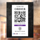 Autocollant Pour Fenêtre Analyser le code QR pour commander | Café-restaura (Feuille 2)