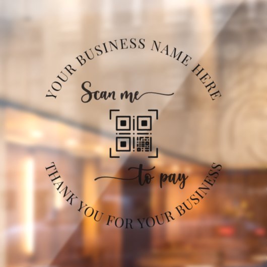 Autocollant Pour Fenêtre Analyser le code QR pour payer le script d'entrepr (Feuille 2)