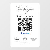 Autocollant Pour Fenêtre Analyser le logo du code QR de Paypal pour payer l (Feuille)