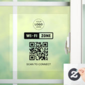 Autocollant Pour Fenêtre Analyser le logo professionnel QR Code Wifi pour s (Maison)