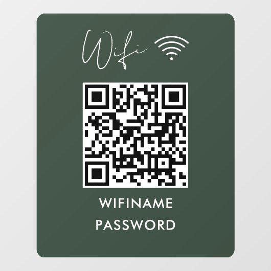 Autocollant Pour Fenêtre Analyser Pour Connecter Wifi Qr Code Mot De Passe  (Feuille)