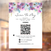 Autocollant Pour Fenêtre *~* Analyser pour PAYER le code QR Paiement FLORAL (Feuille 2)