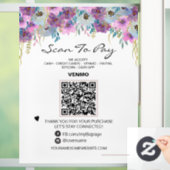 Autocollant Pour Fenêtre *~* Analyser pour PAYER le code QR Paiement FLORAL (Maison)