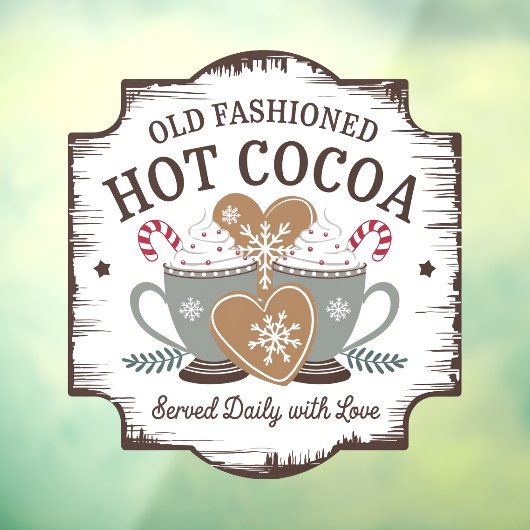 Autocollant Pour Fenêtre Ancien cacao chaud (Feuille 3)