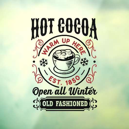 Autocollant Pour Fenêtre Ancien Cocos chaud mode Noël (Feuille 3)