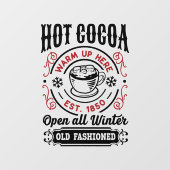 Autocollant Pour Fenêtre Ancien Cocos chaud mode Noël (Feuille)