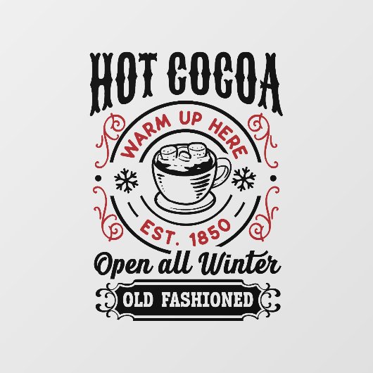 Autocollant Pour Fenêtre Ancien Cocos chaud mode Noël (Feuille)