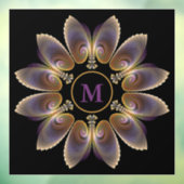 Autocollant Pour Fenêtre Ange Abstraite ailes Mandala Monogramme fractal (Feuille 3)