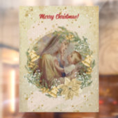 Autocollant Pour Fenêtre Ange Noël Mère et Enfant (Feuille 2)