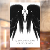 Autocollant Pour Fenêtre ANGE NOIR AILES Monogramme (Feuille 2)