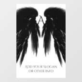 Autocollant Pour Fenêtre ANGE NOIR AILES Monogramme (Feuille)