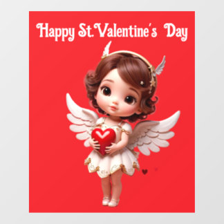 Autocollant Pour Fenêtre Angel With Heart Window Cling