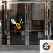 Autocollant Pour Fenêtre Angry Bee Thunder_Cove (Porte de bureau)