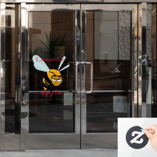 Autocollant Pour Fenêtre Angry Bee Thunder_Cove (Porte de bureau)