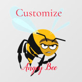 Autocollant Pour Fenêtre Angry Bee Thunder_Cove (Feuille)