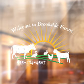 Autocollant Pour Fenêtre Animaux de ferme Sunrise Hill (Feuille 2)
