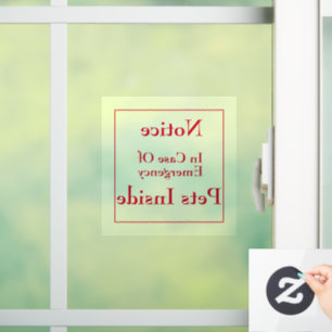 Autocollant Pour Fenêtre Animaux domestiques à l'intérieur de la fenêtre