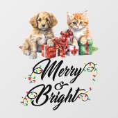 Autocollant Pour Fenêtre Animaux Joyeux Et Lumineux (Feuille)