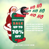 Autocollant Pour Fenêtre Annonces promotionnelles de vente de Noël Retro Pè (Feuille 3)