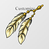 Autocollant Pour Fenêtre Apache Feathers Thunder_Cove (Feuille)