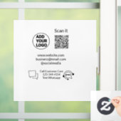 Autocollant Pour Fenêtre Appeler le texte du service client WhatsApp Code Q (Maison)