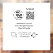 Autocollant Pour Fenêtre Appeler le texte du service client WhatsApp Code Q (Feuille 2)