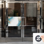 Autocollant Pour Fenêtre Aquarelle abstraite (Porte de bureau)