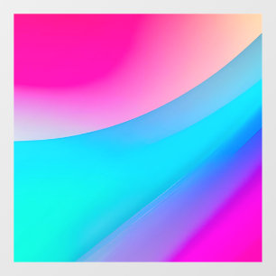 Autocollant Pour Fenêtre Aquarelle abstraite pastel ombré rose bleu 