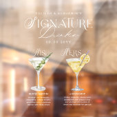Autocollant Pour Fenêtre Aquarelle Signature Boisson Mariage Barre Signal C (Feuille 2)