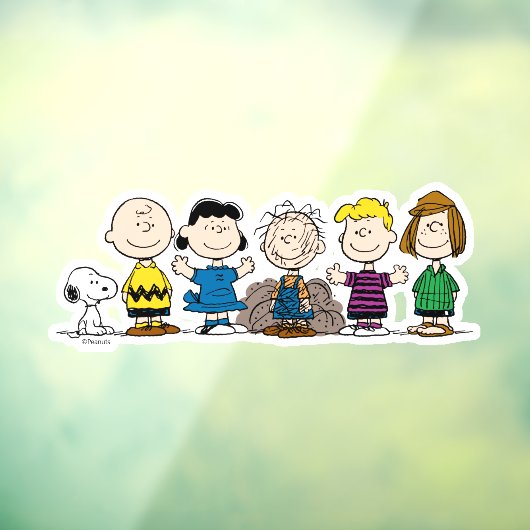 Autocollant Pour Fenêtre Arachides amis dans une rangée (Feuille 3)