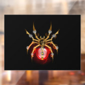 Autocollant Pour Fenêtre Araignée en vapeur noire (Feuille 2)