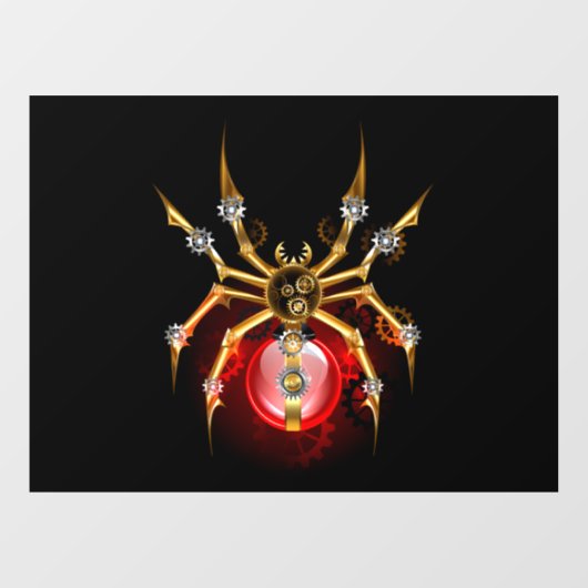 Autocollant Pour Fenêtre Araignée en vapeur noire (Feuille)