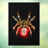 Autocollant Pour Fenêtre Araignée en vapeur noire (Feuille 3)