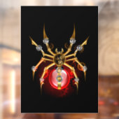 Autocollant Pour Fenêtre Araignée en vapeur noire (Feuille 2)