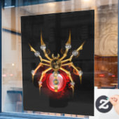 Autocollant Pour Fenêtre Araignée en vapeur noire (Fenêtre de café)