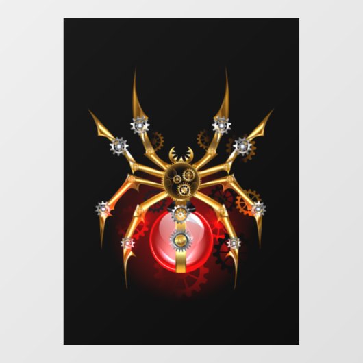 Autocollant Pour Fenêtre Araignée en vapeur noire (Feuille)