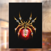 Autocollant Pour Fenêtre Araignée en vapeur noire (Feuille 2)