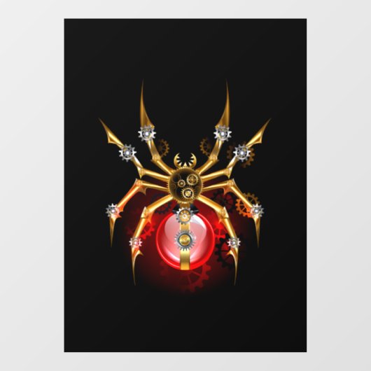 Autocollant Pour Fenêtre Araignée en vapeur noire (Feuille)