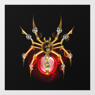 Autocollant Pour Fenêtre Araignée en vapeur noire