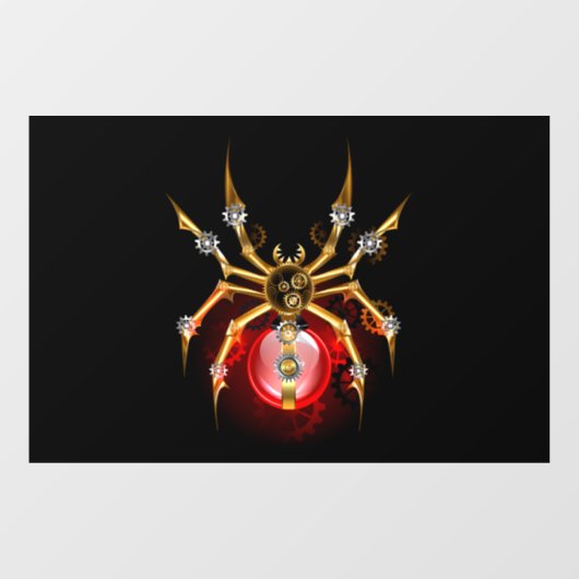 Autocollant Pour Fenêtre Araignée en vapeur noire (Feuille)