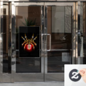 Autocollant Pour Fenêtre Araignée en vapeur noire (Porte de bureau)