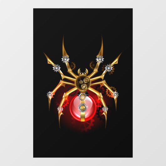 Autocollant Pour Fenêtre Araignée en vapeur noire (Feuille)