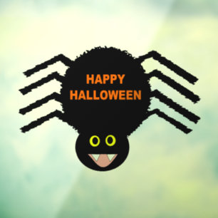 Autocollant Pour Fenêtre Araignée noire d'Halloween