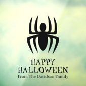 Autocollant Pour Fenêtre Araignée noire Halloween décoration de texte perso (Feuille 3)