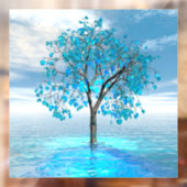 Autocollant Pour Fenêtre Arbre bleu cristal (Feuille 2)