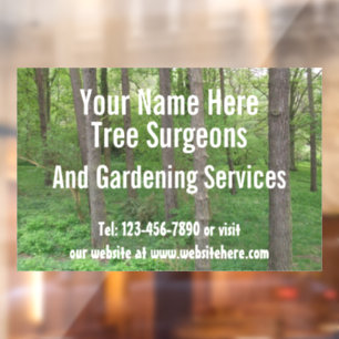 Autocollant Pour Fenêtre Arbre-chirurgiens / Services de jardin personnalis