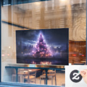 Autocollant Pour Fenêtre Arbre de Noël (Fenêtre de café)