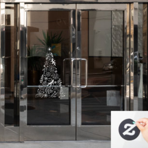 Autocollant Pour Fenêtre Arbre de Noël affiche le collage de la fenêtre en 